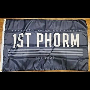 1st Phorm Company Promo Flag - 3x5' Nutritional Supplement Advertising - B&W